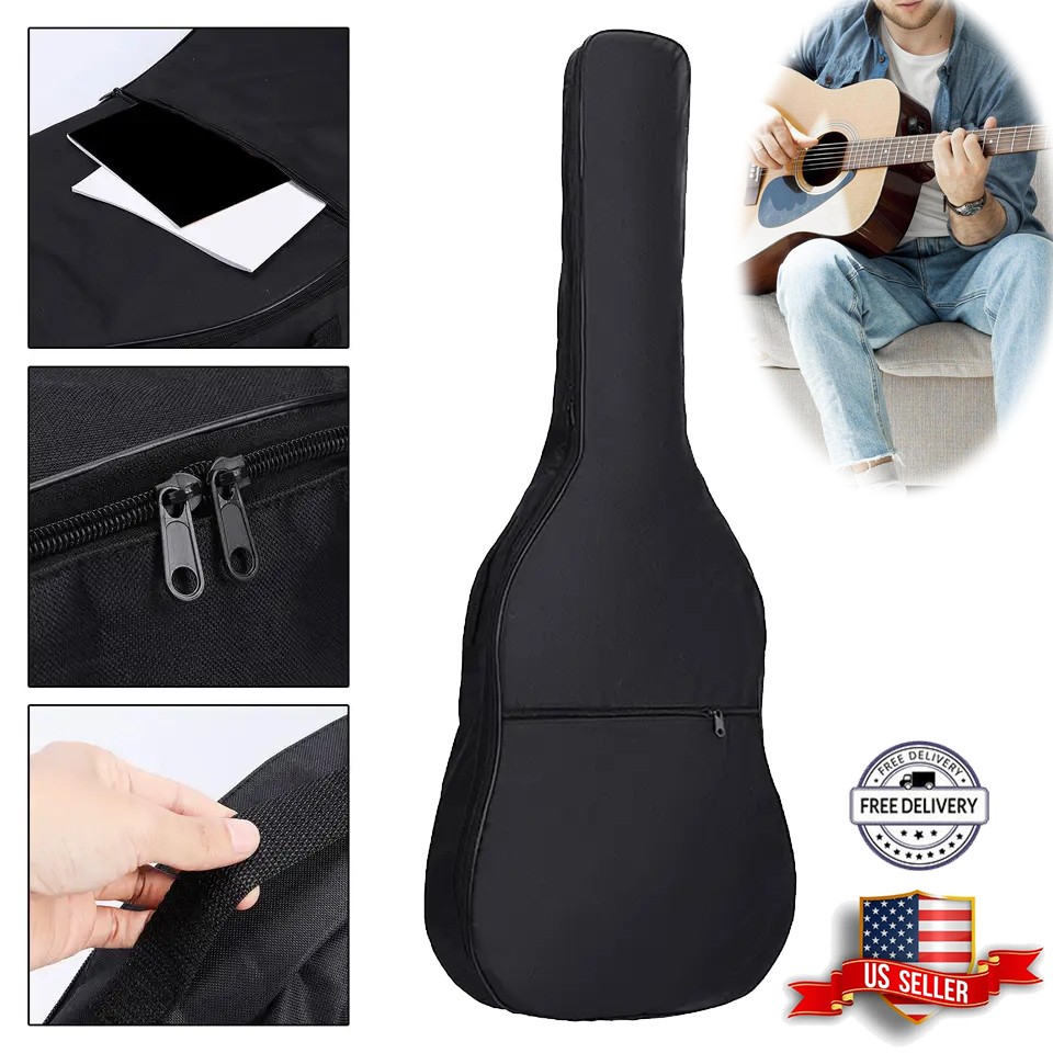 41-inch Acoustic Guitar Bag Handheld Zippered Waterproof Folk Guitar Cover Gifts