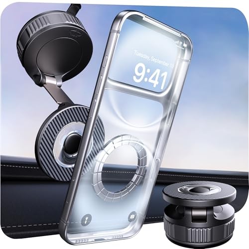 Vacuum Magsafe Car Phone Holder [120+ LB Strongest Suction & 3000gf Strongest