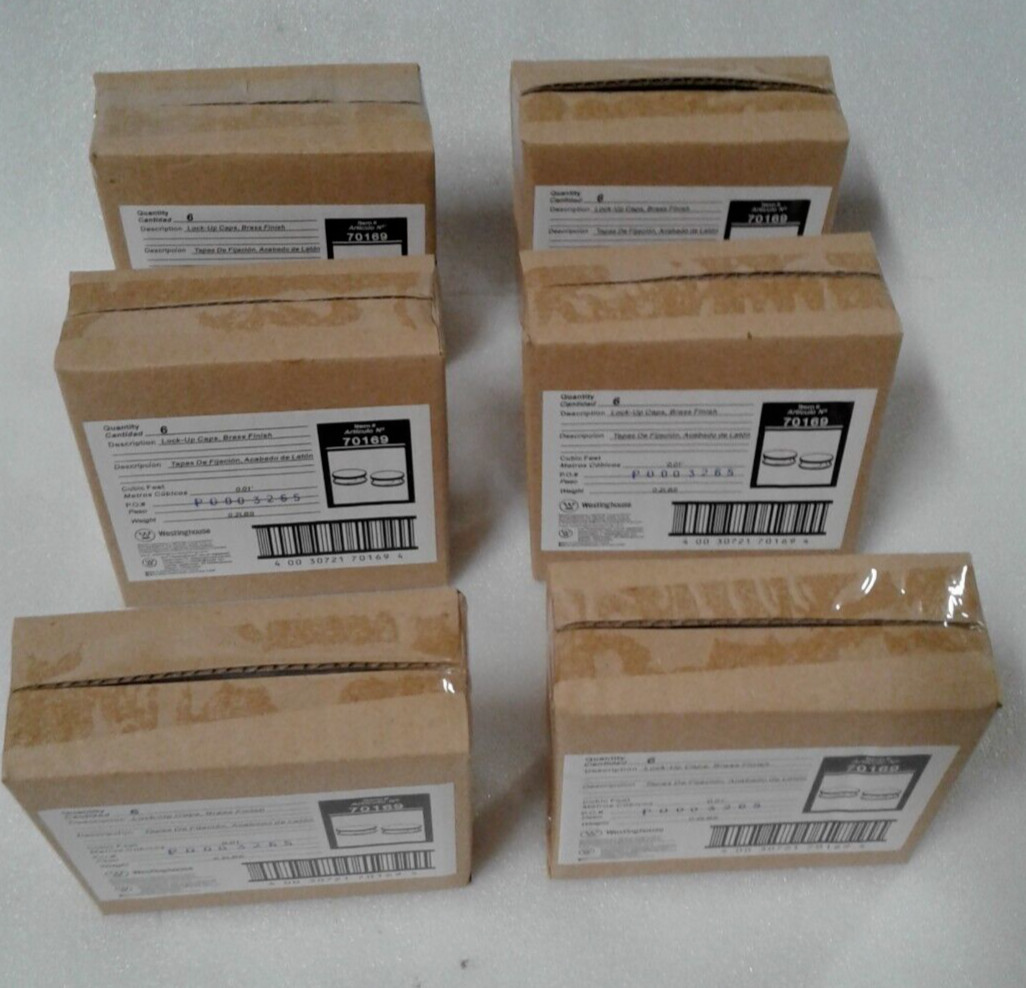 36 Westinghouse 70169 Brass Finish Lock-up Caps - New
