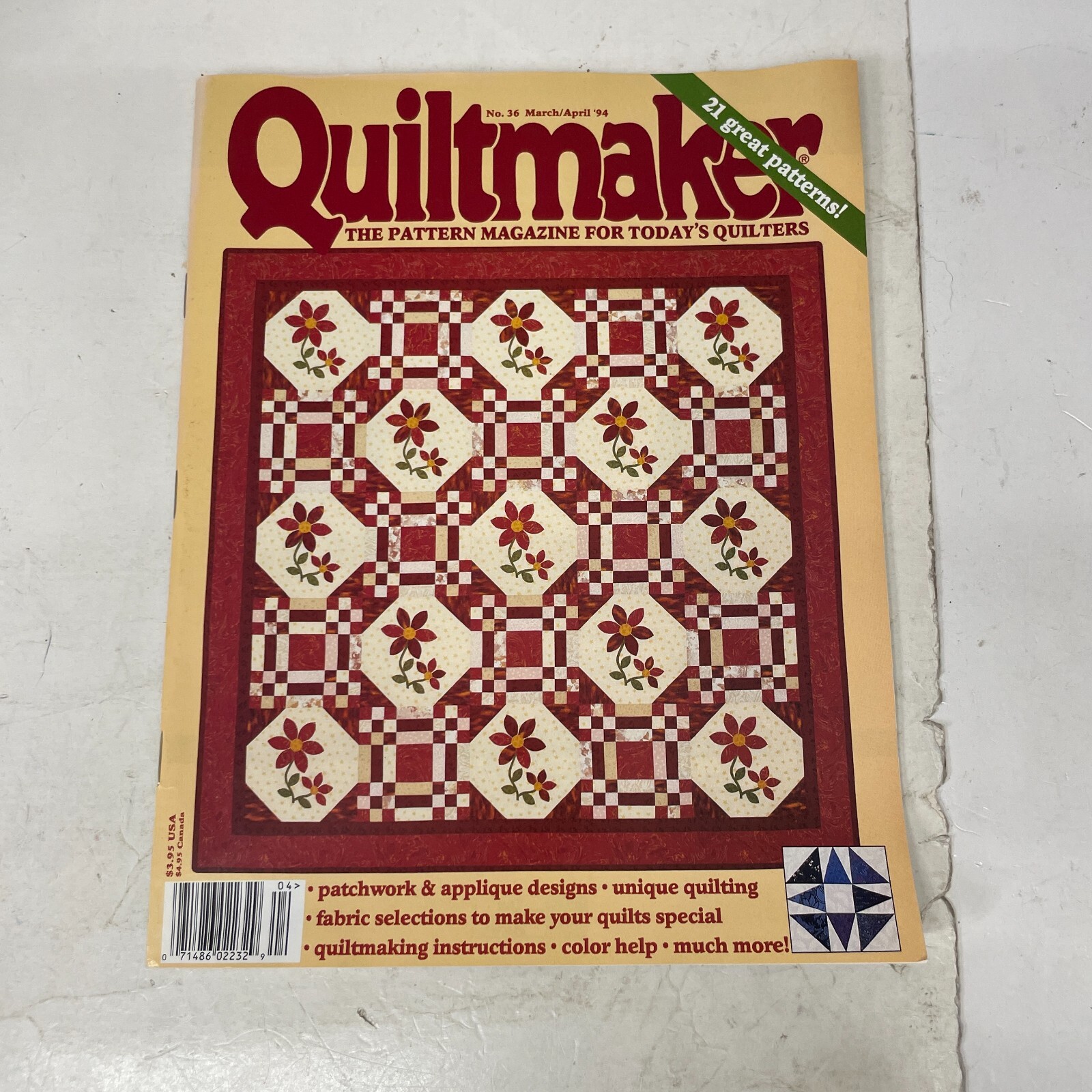 Quiltmaker Magazine March/April 1994 back issues Quilting 21 patterns