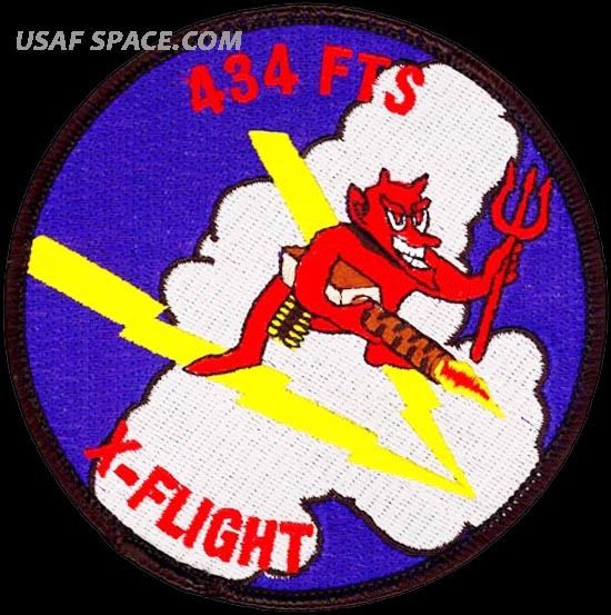 USAF 434TH FIGHTER TRAINING SQ - X FLIGHT - ORIGINAL AIR FORCE VEL PATCH