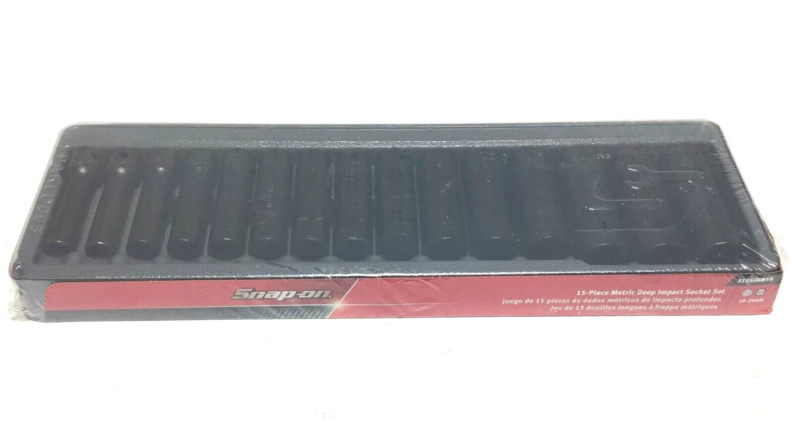 Snap-on 1/2" drive 10 to 24 mm 6-point DEEP Impact Socket Set 315SIMMYA USA NEW