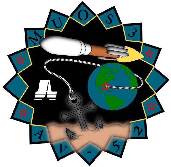 ATLAS V MOBILE USER OBJECTIVE SYSTEM (MUOS-3) AV-052 MISSION SPACE PATCH  EELV