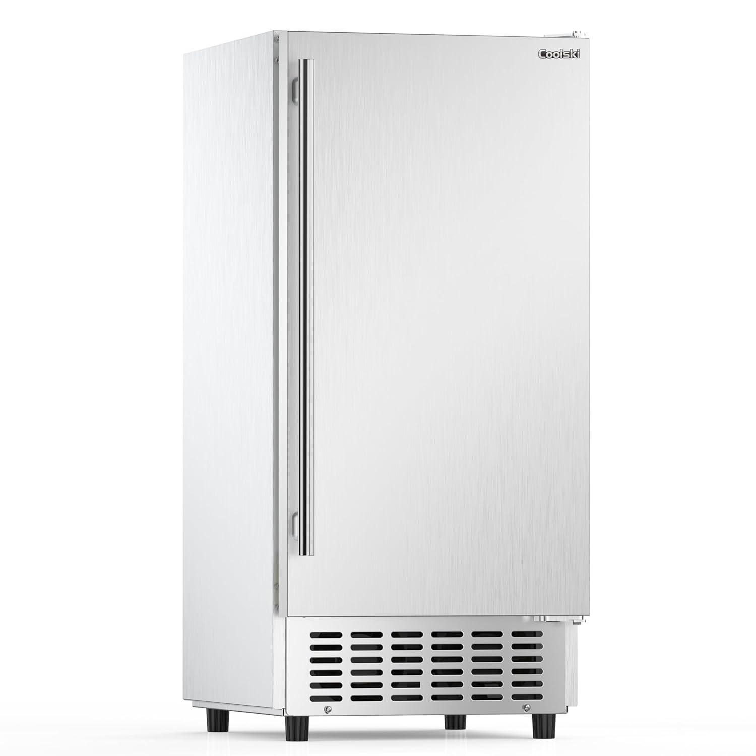 130 lbs/Day Stainless Steel Commercial Ice Maker - Auto-Clean, Freestanding 15