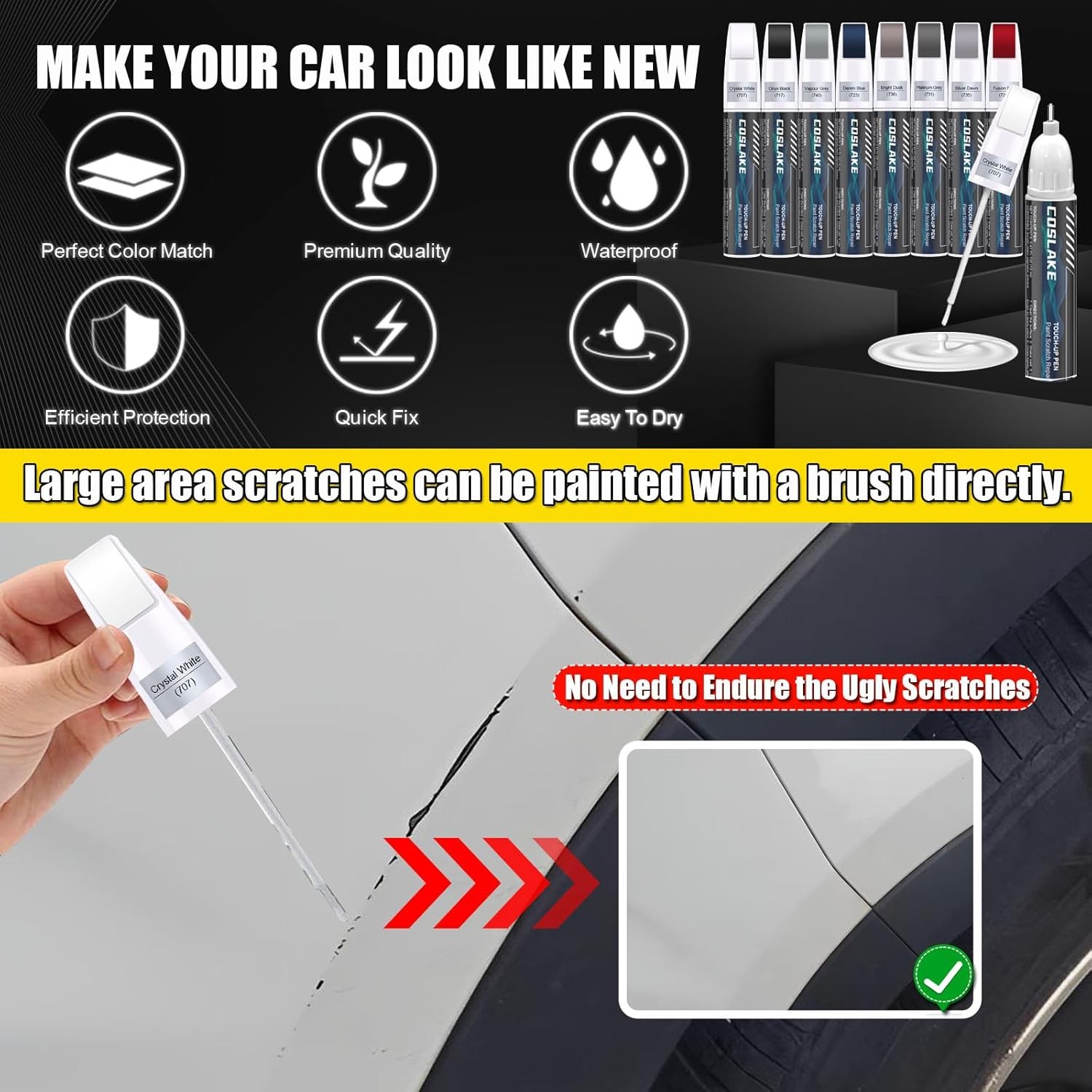 Touch Up Paint (Bright Dusk(736)), Paint Scratch Repair Kit, Quick & Easy Soluti