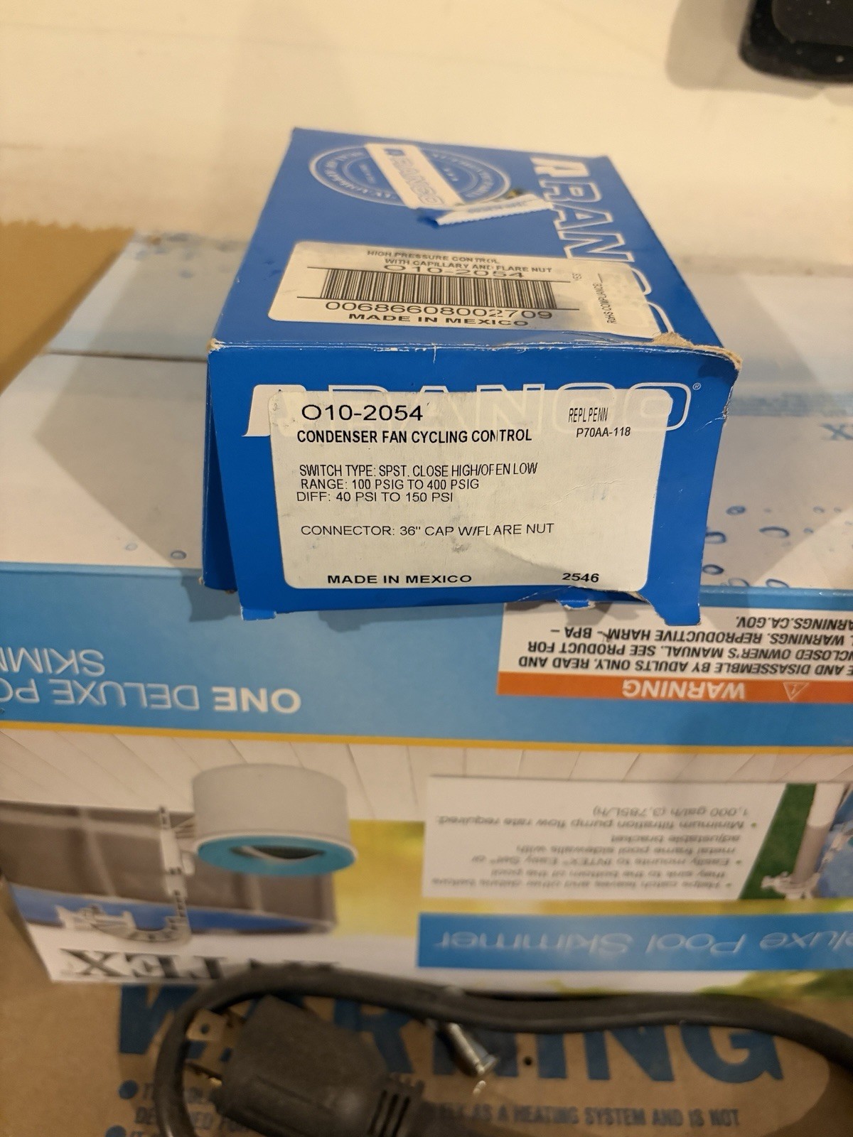 Robertshaw RANO10-2054 Refrigeration Pressure Controller