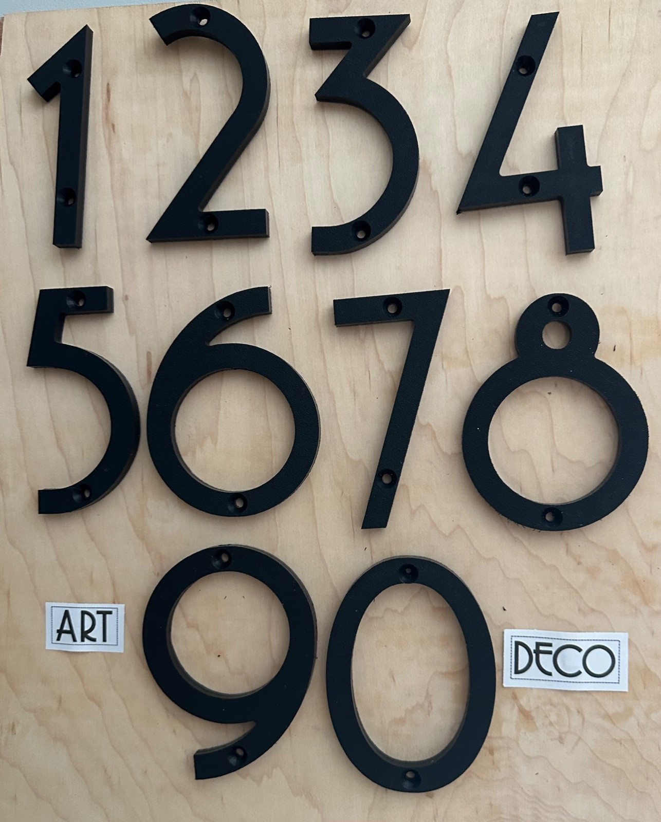 Art Deco,Modern House Numbers & Letters, Multiple Colors