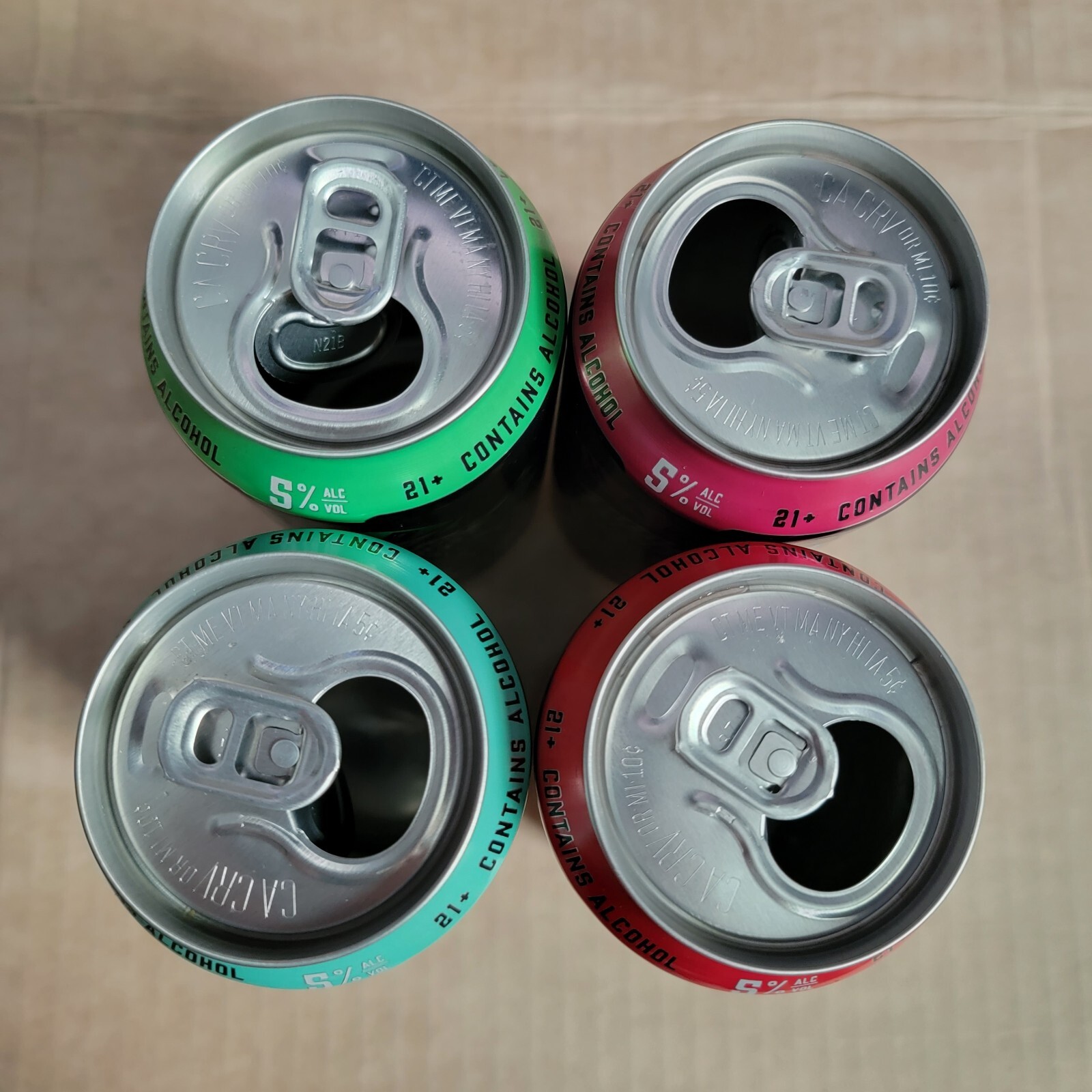 Rare Limited Edition Hard Mountain Mtn Dew 4 Pack Empty 12 oz Beer Cans (Empty)