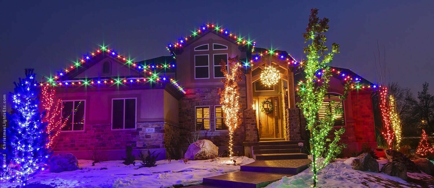 Assorted Sizes Multi-RGB LED Rope Lighting Thick Indoor Outdoor Christmas Tree