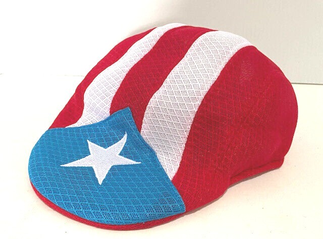 PUERTO RICO FLAG BOINA BERET EMBROIDERY STAR ADULT HAT CAP one size SOUVENIRS