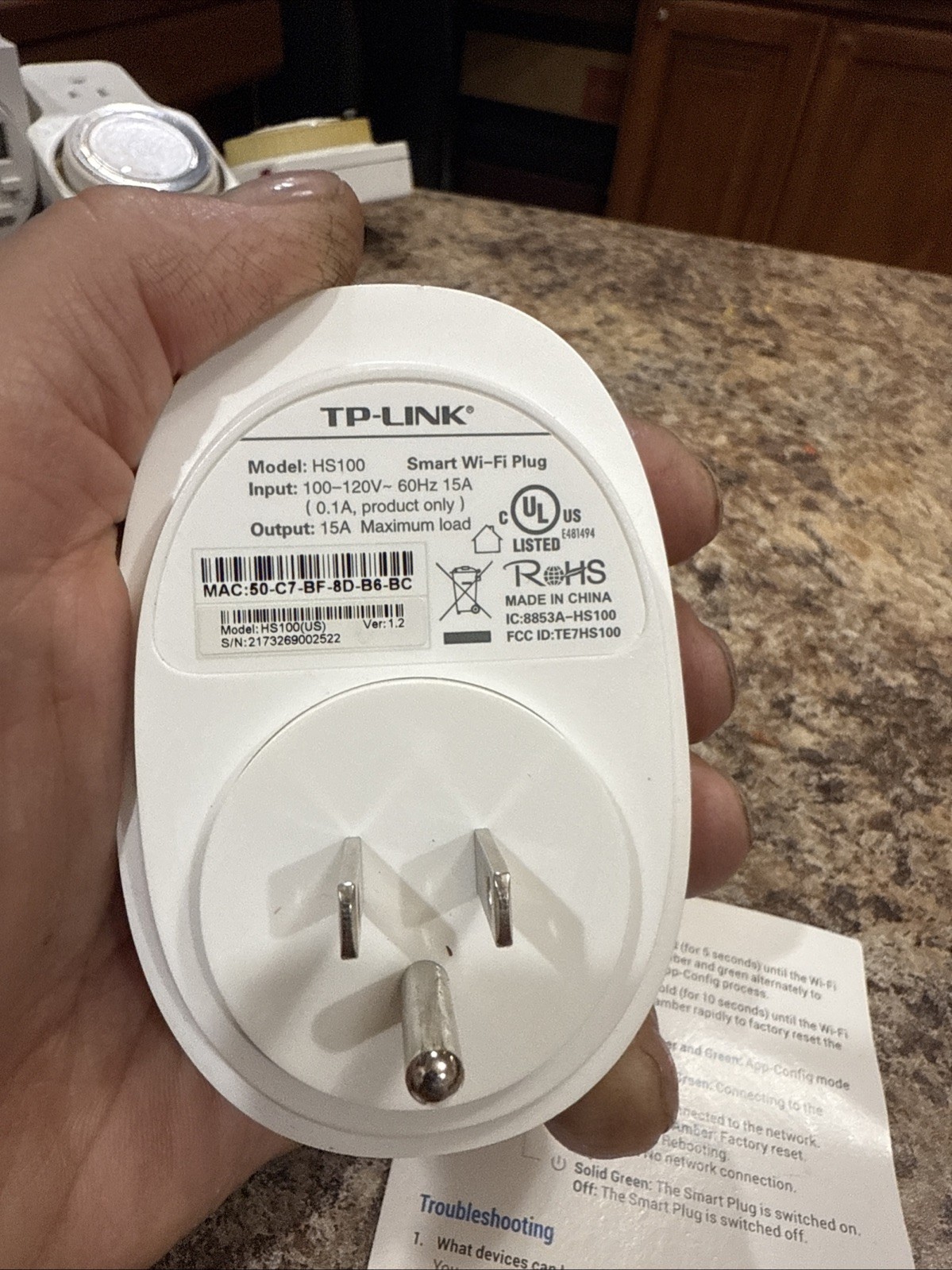 TP-Link HS100 Wi-Fi Smart Plug Great Condition