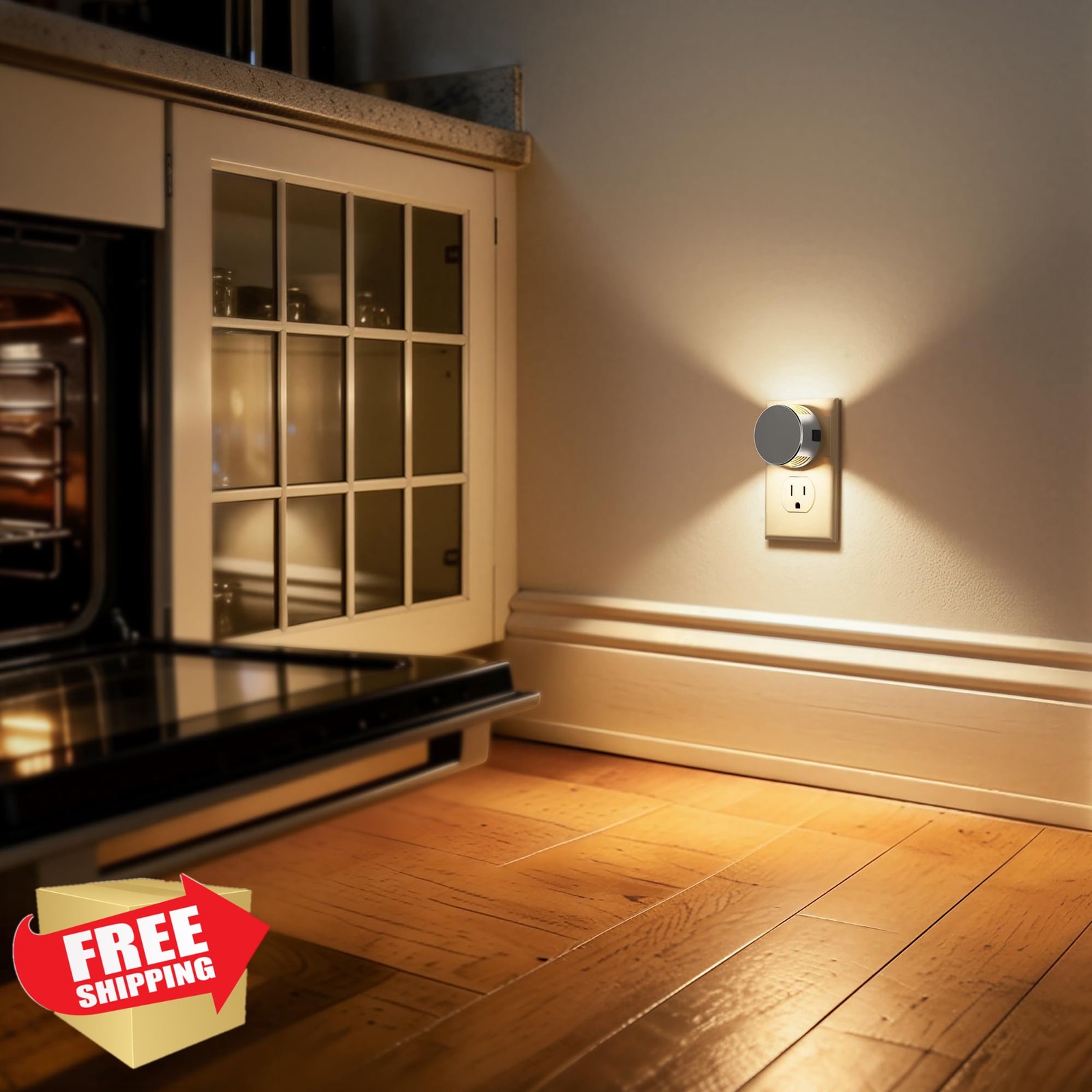 Briignite 2 Pack Warm White Plug-in Night Light
