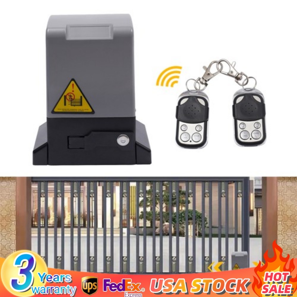 550W 2700lb/1200KG Automatic Electrico Sliding Gate Opener Motor With 2 Remotes