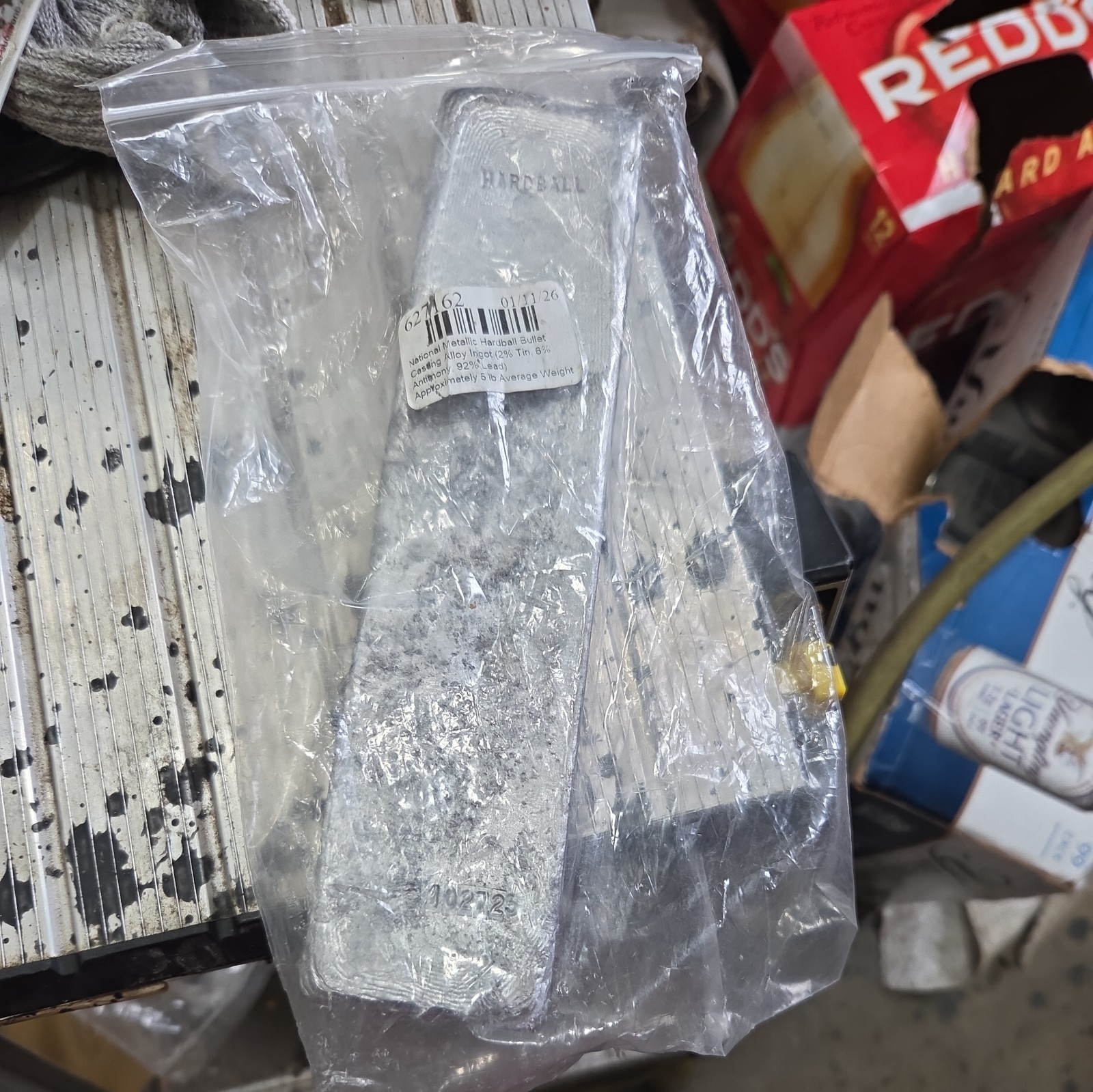 Hardball  92+% lead  2% tin 6% Antimony  5lbs