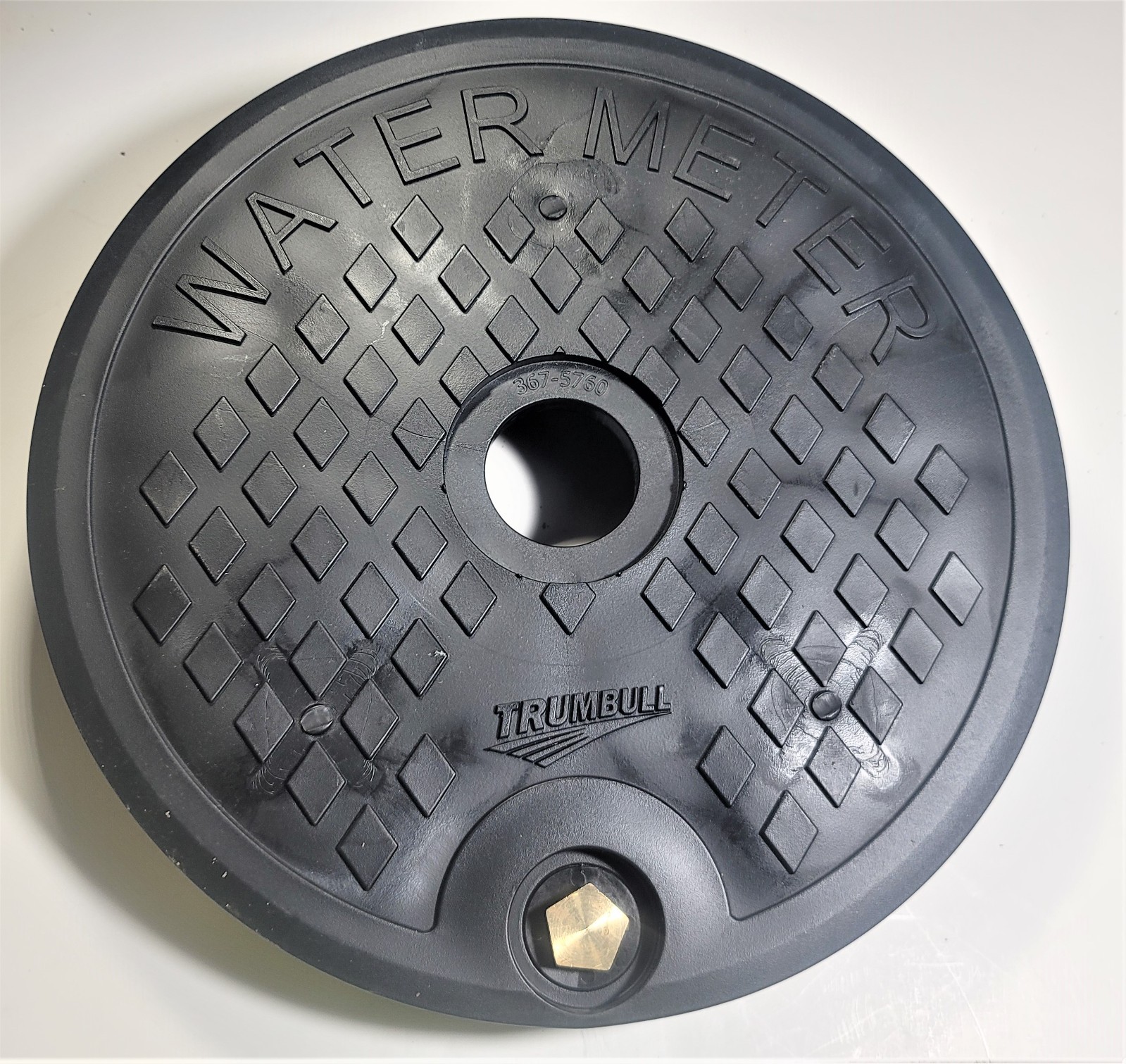 Trumbull Type A & C Water Meter Box Cover w/Recessed AMR hole for ITRON antenna