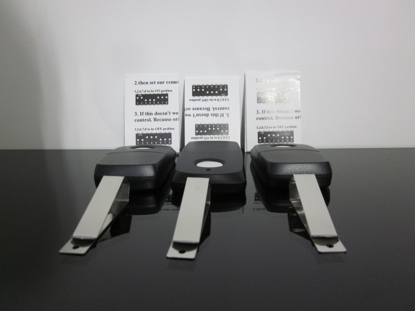 Kingdder 3 Pcs Garage Door Remote Black Replacement (g