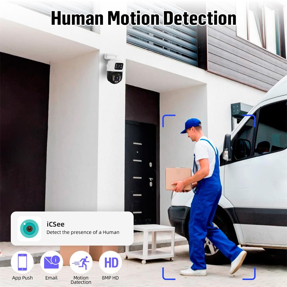 KERUI 8CH NVR 6MP Two Way Audio POE PT Security Camera System AI Detection