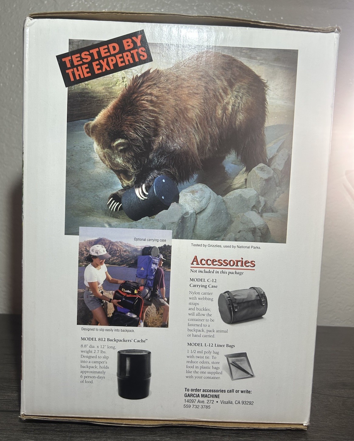 Backpacker's Cache Model 812 Bear Resistant Food Storage Container Camping