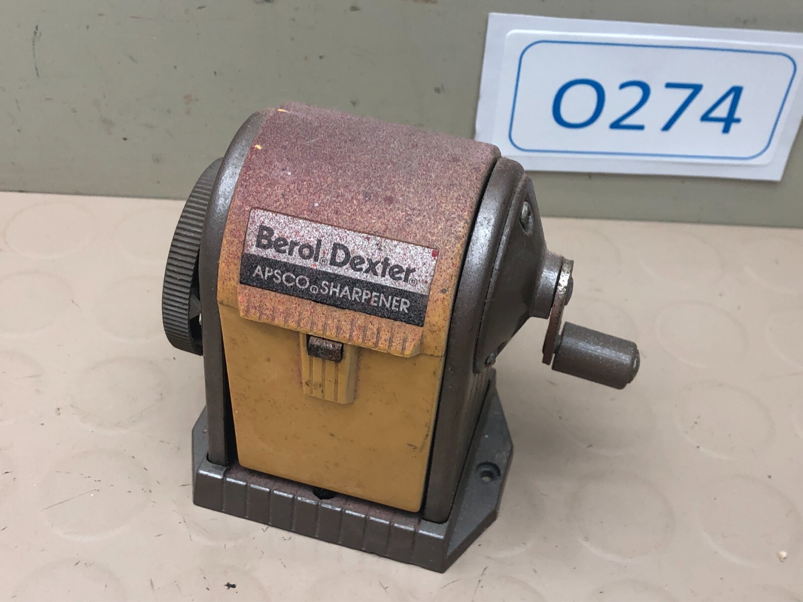 VINTAGE BEROL DEXTER APSCO PENCIL SHARPENER OFFICE ART DECO DECOR WORKING