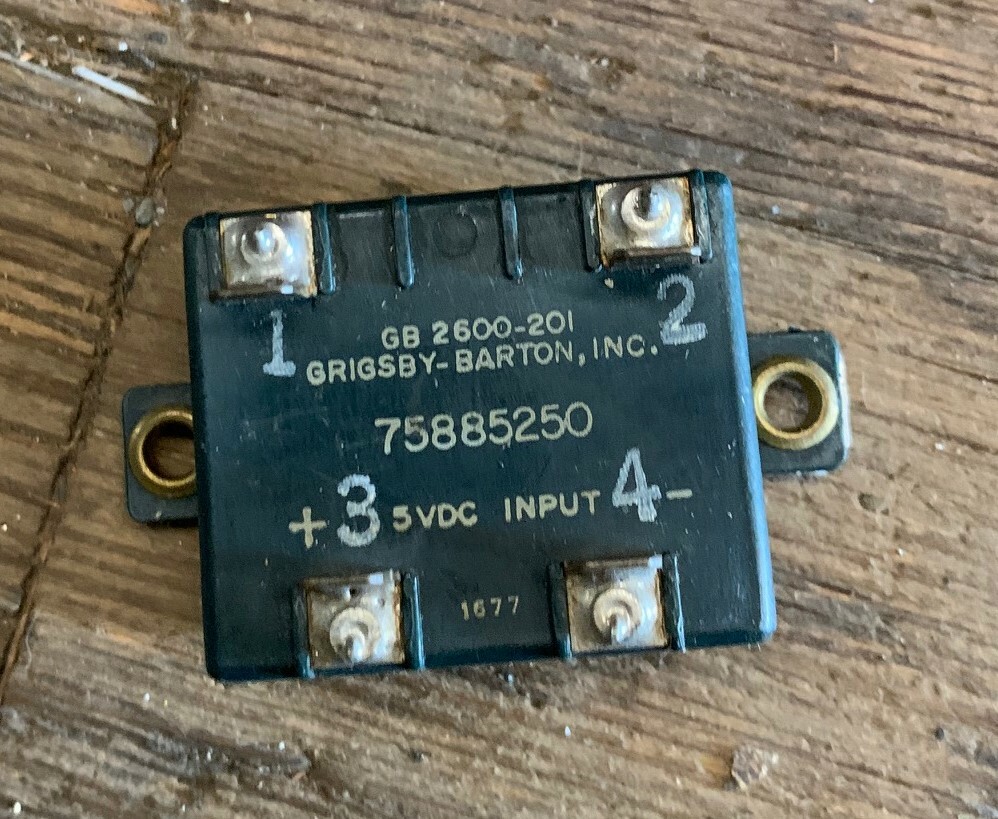 GRIGSBY-BARTON 75885250 SOLID STATE RELAY GB-2600-201 5VDC