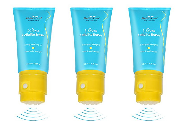 Belle Azul Vibra Cellulite Eraser with Applicator, Natural, 5.28 oz (3 Pack)