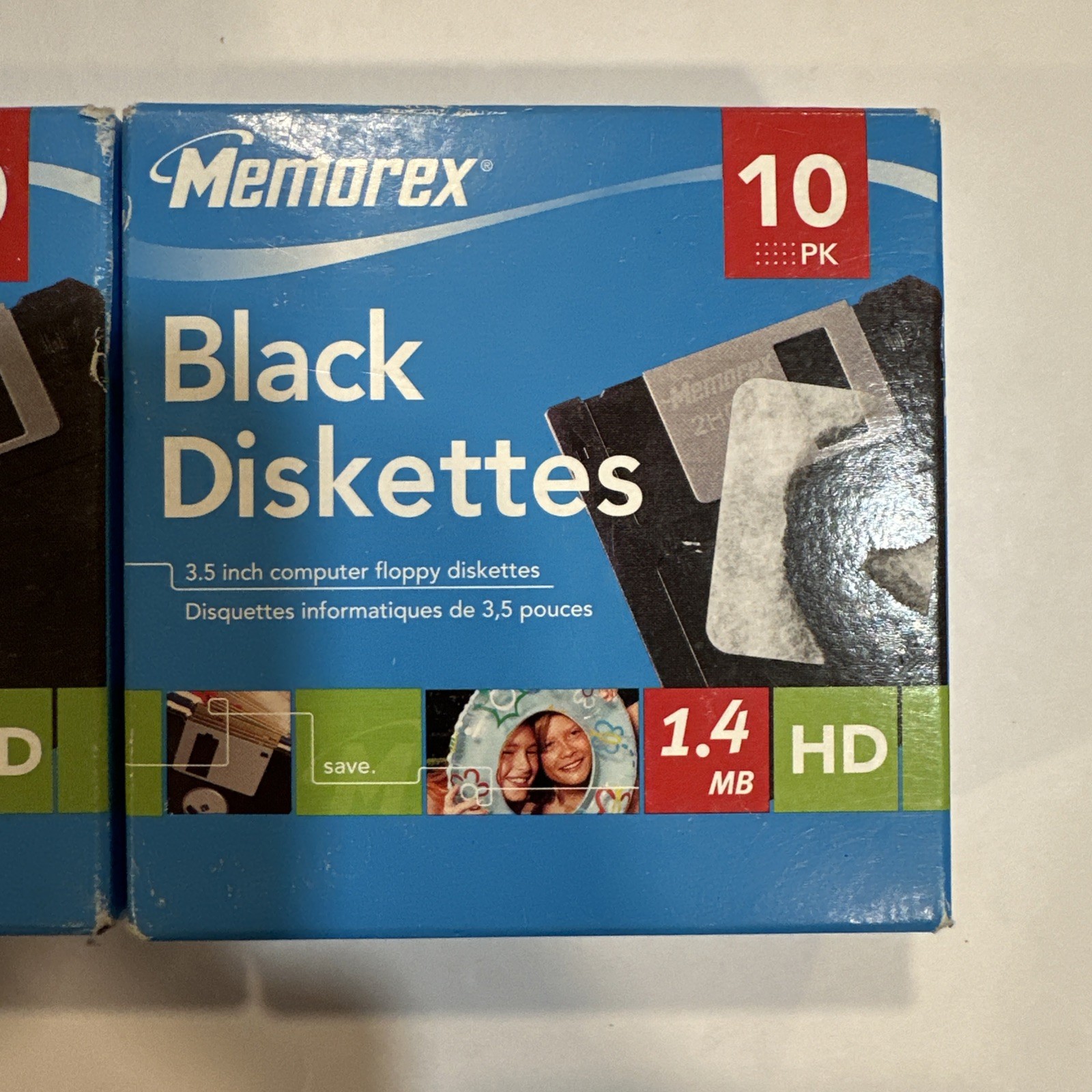 Memorex Black Diskettes 10 Pack New 3.5" Computer Diskettes 2 Boxes