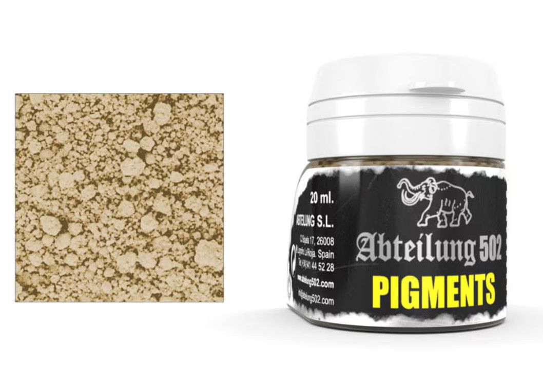 MINIATURE HOBBY SUPPLIES ABTEILUNG 502 ABTP417 PIGMENT POWDER, DESERT SAND