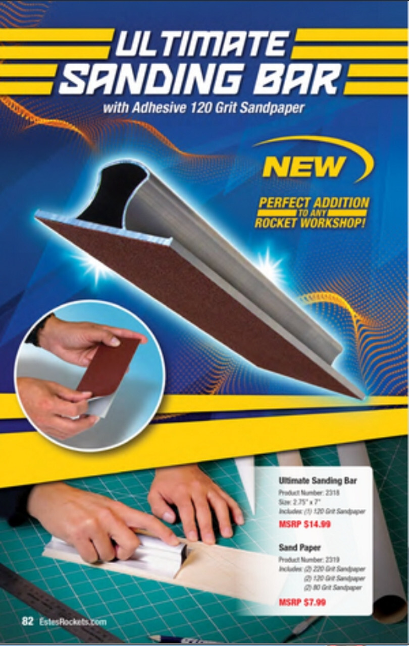 Estes Flying Model Rocket Accessory Sanding Bar  EST 2318