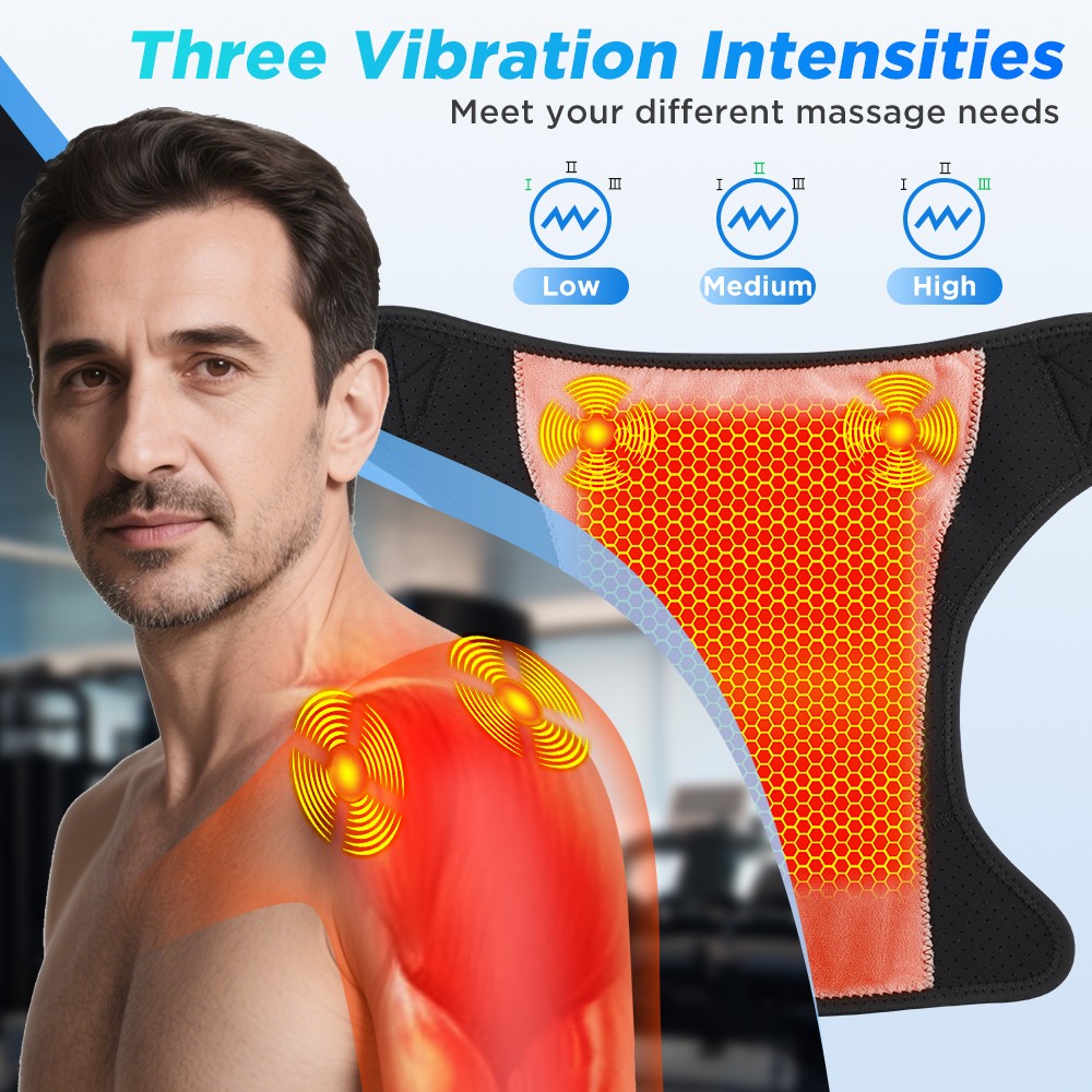 APP Control Shoulder Massager Graphene Heating Shoulder Brace with Vibration