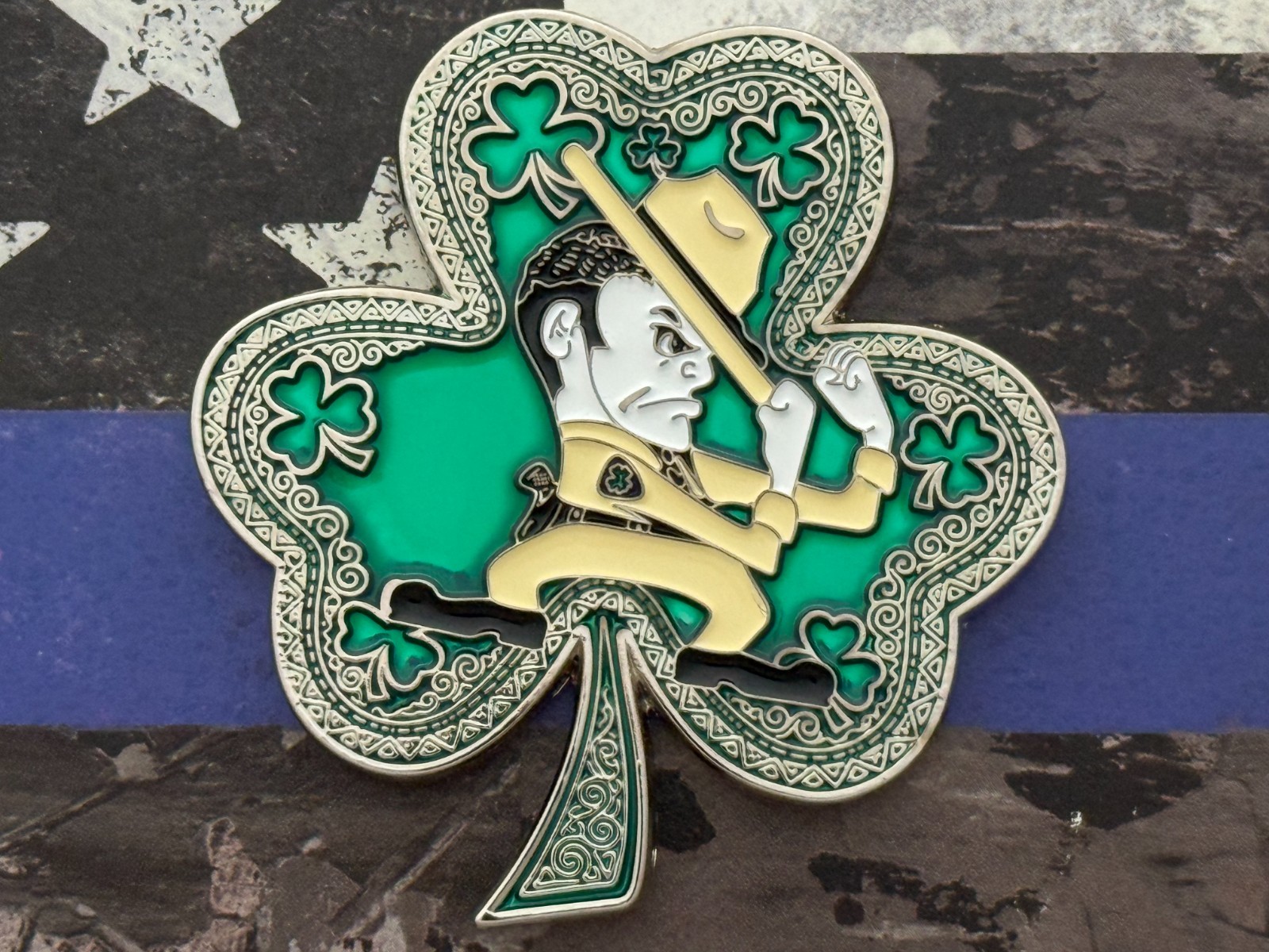 Fighting Crime Clover Challenge Coin