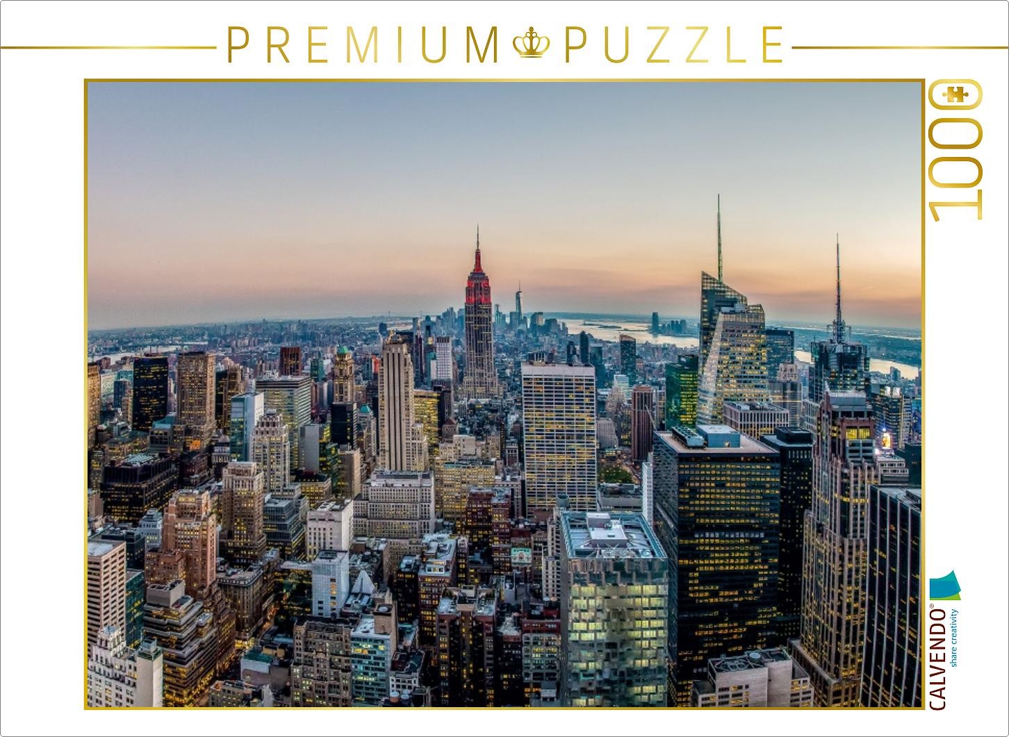 CALVENDO Puzzle Panorama vom Rockefeller Center 1000 Teile Puzzle quer | 1000 Te