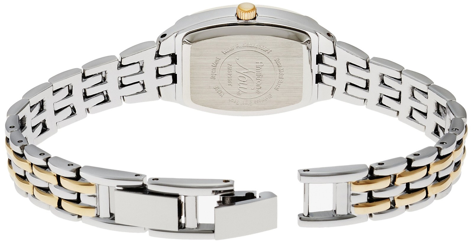 Armitron Women's 75/5195 Diamond Accented Bracelet Watch 75/5195SVTT Two Tone