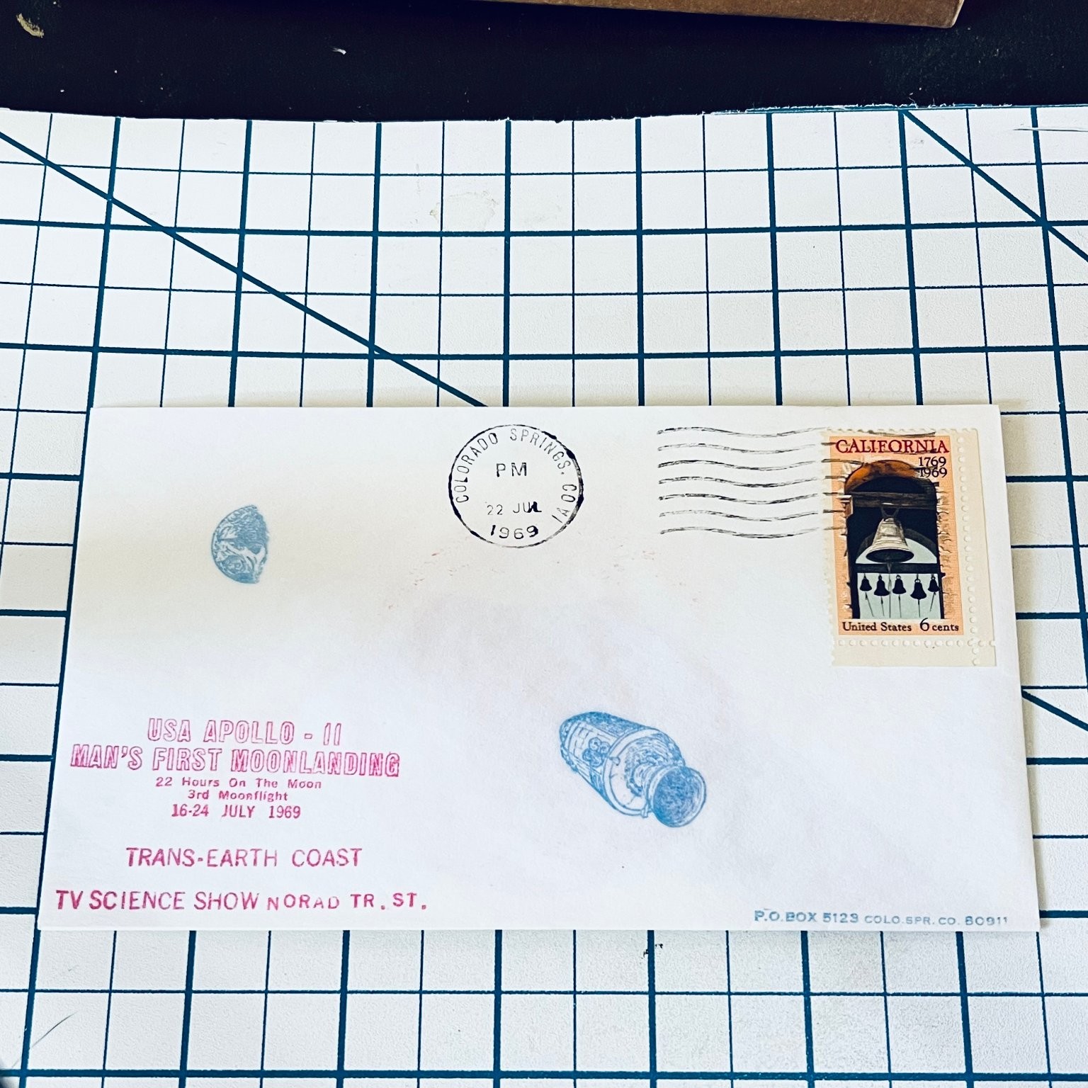 USA Apollo 11 Man's First Moonlanding First Day Cover 1969 Colorado Springs FDC