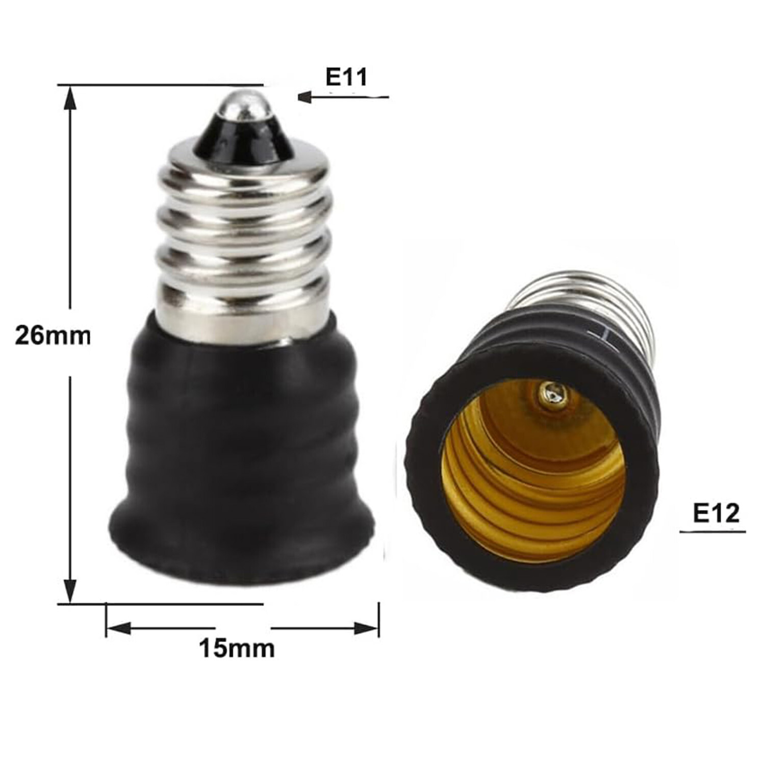 E11 To US E12 Candelabra Base Socket LED Light Bulb Lamp Adapter Converter Hold