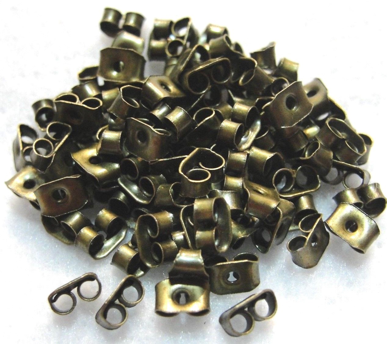 500Pcs.WHOLESALE Bronze-Plated Butterfly EARRING BACKS 5mm x 3.5mm Tibetan Q0799