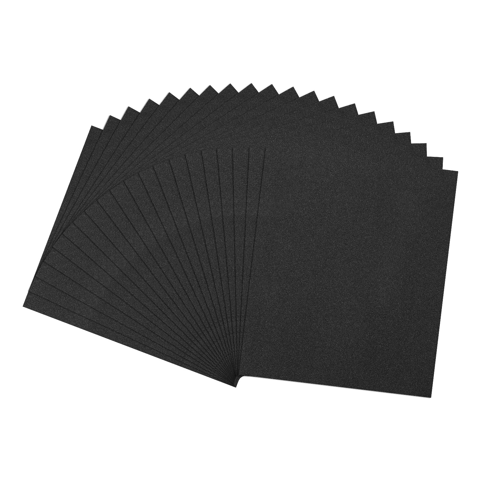 20 Pcs 150 Grit Dry Sandpapers, 9 x 11 Inch Sand Papers, Black
