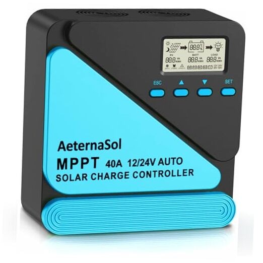 40A Solar Charge Controller - 12/24V MPPT - Blue - 12/24V MPPT