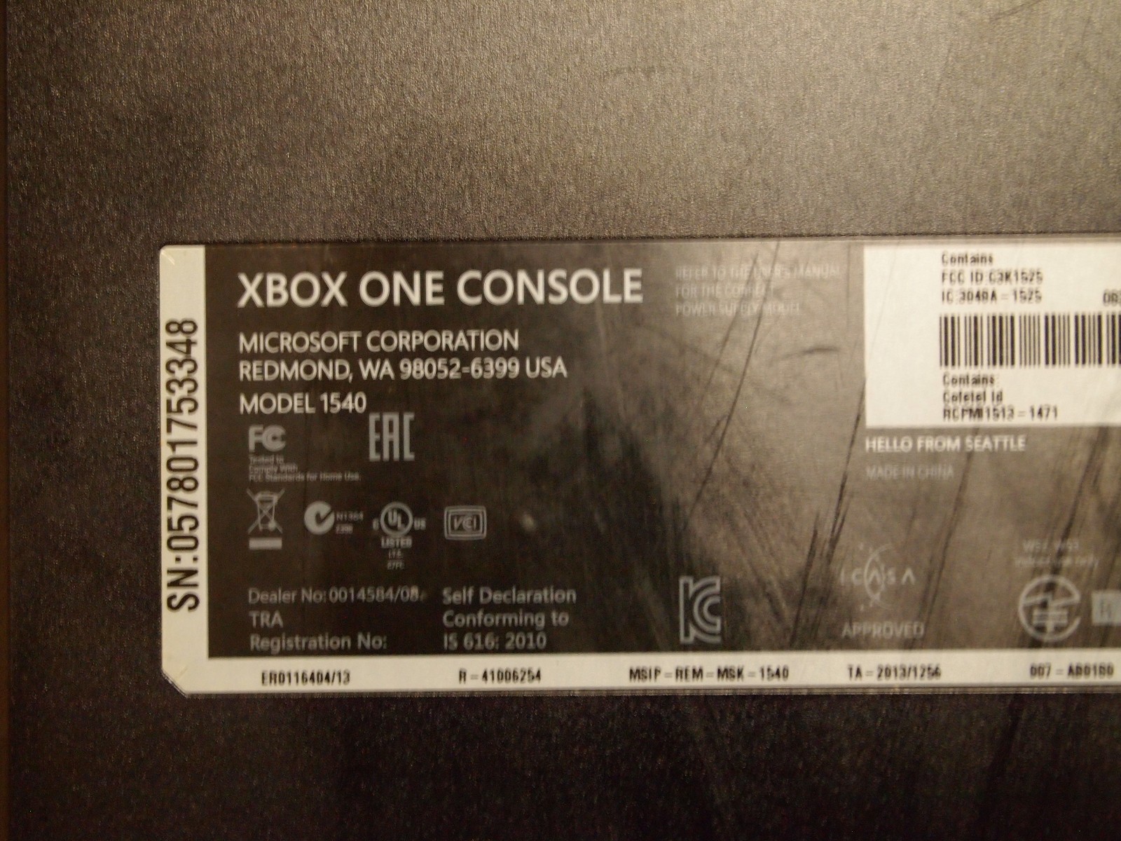 Microsoft Xbox One 1540 500GB Home Console Black