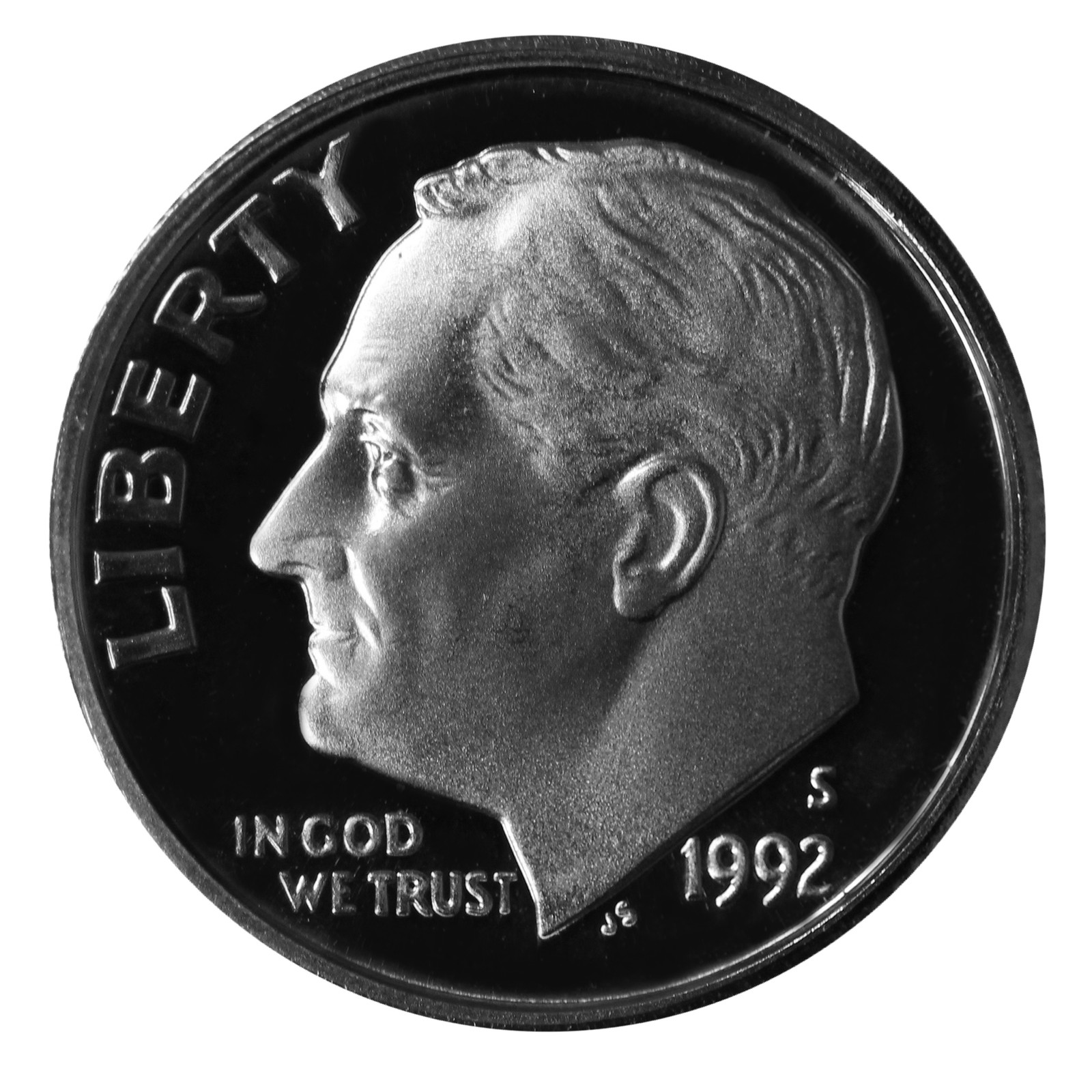 1992 -S Roosevelt Dime Proof 90% Silver Gem Deep Cameo US Coin