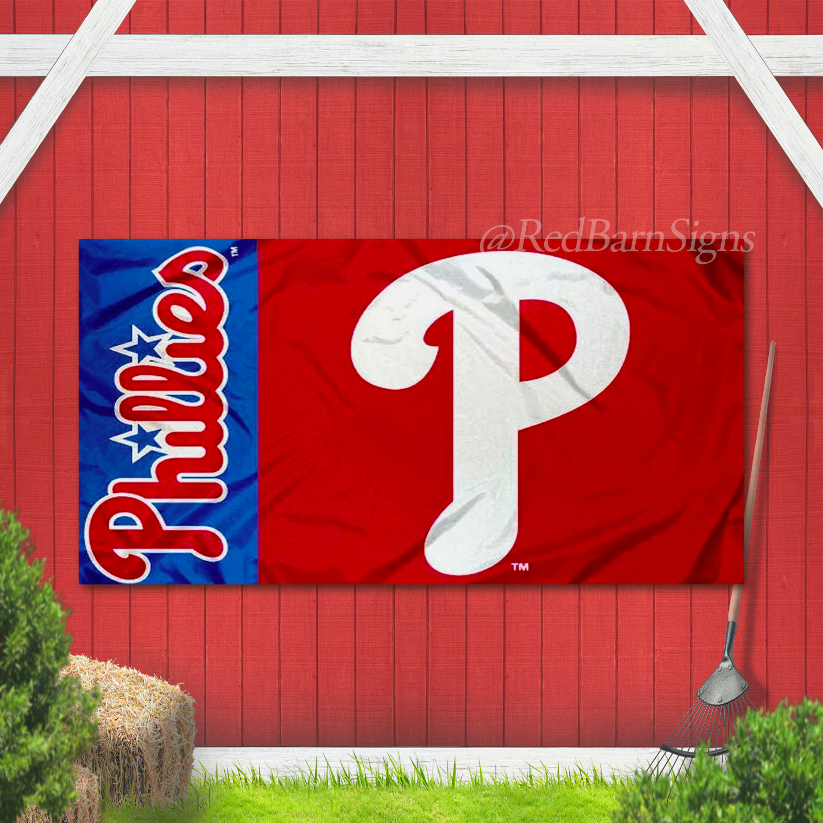 PHILADELPHIA PHILLIES FLAG/BANNER *100% FULL COLOR ON BOTH SIDES OF FLAG*