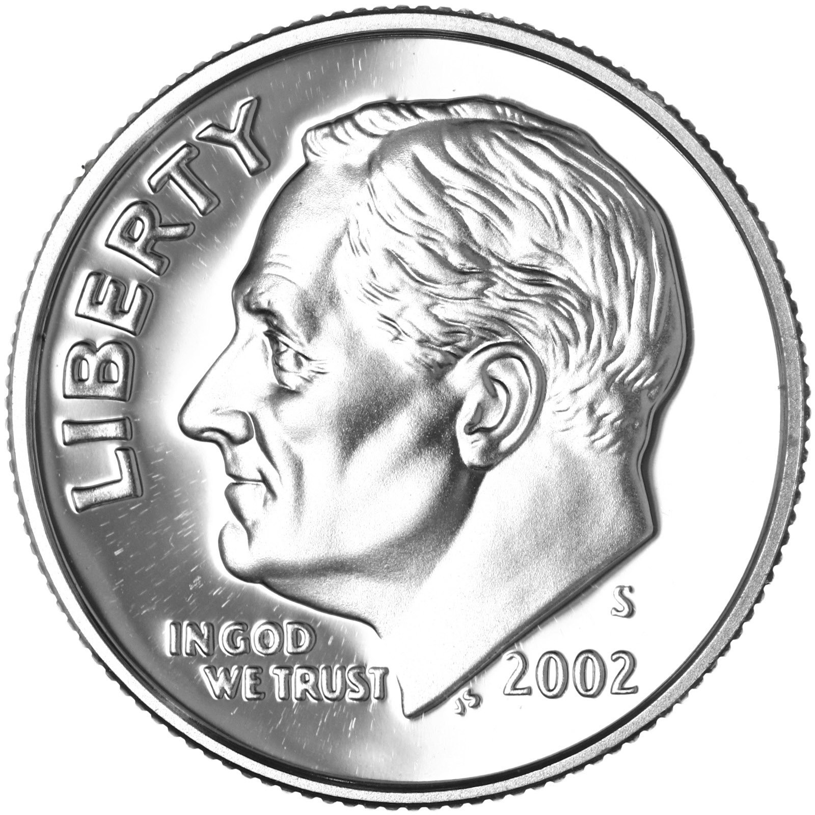 2002 S Roosevelt Dime Gem DCam Proof 90% Silver