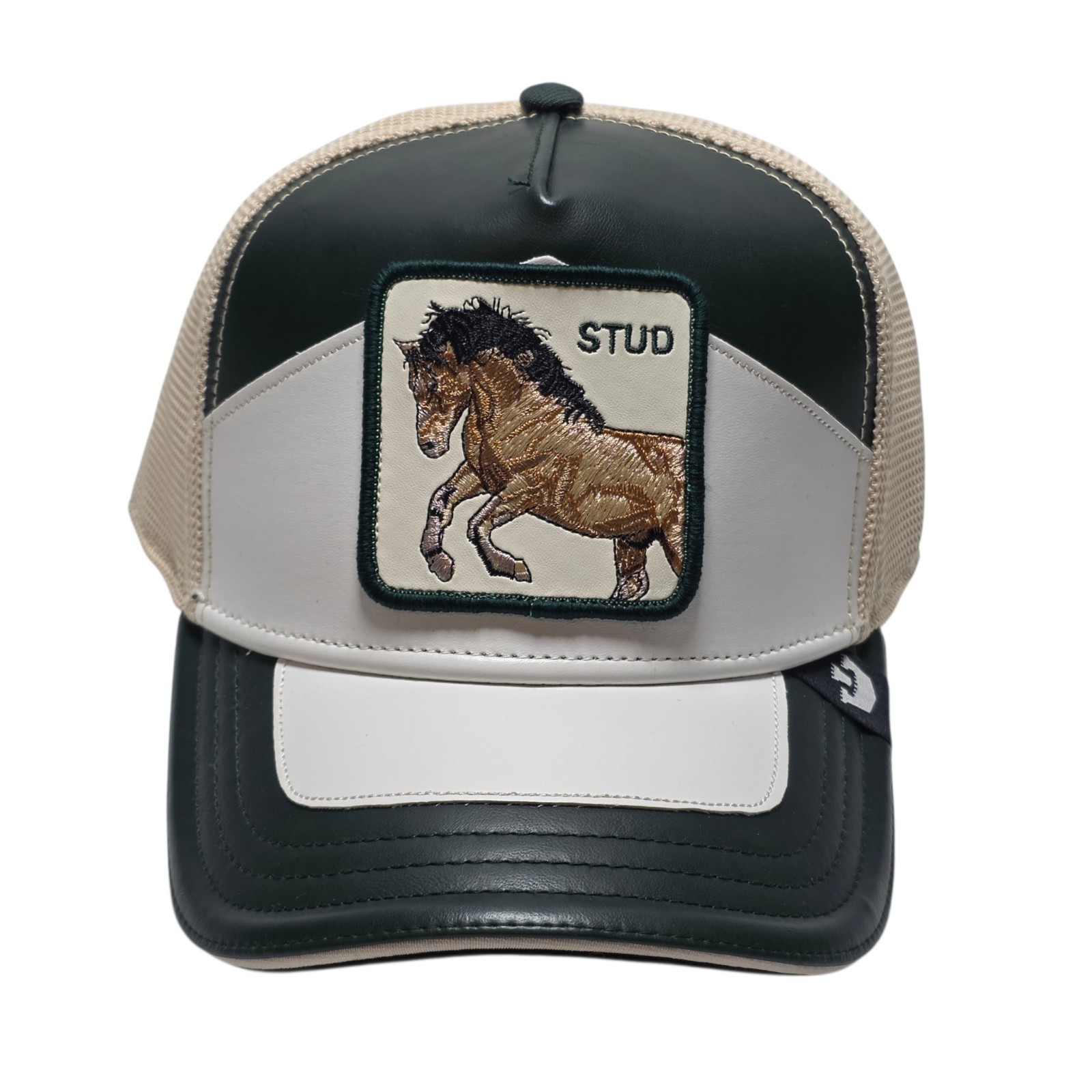 Goorin Bros Horse Trucker Hat Farm Animal Patch Green Snapback Mesh NWT