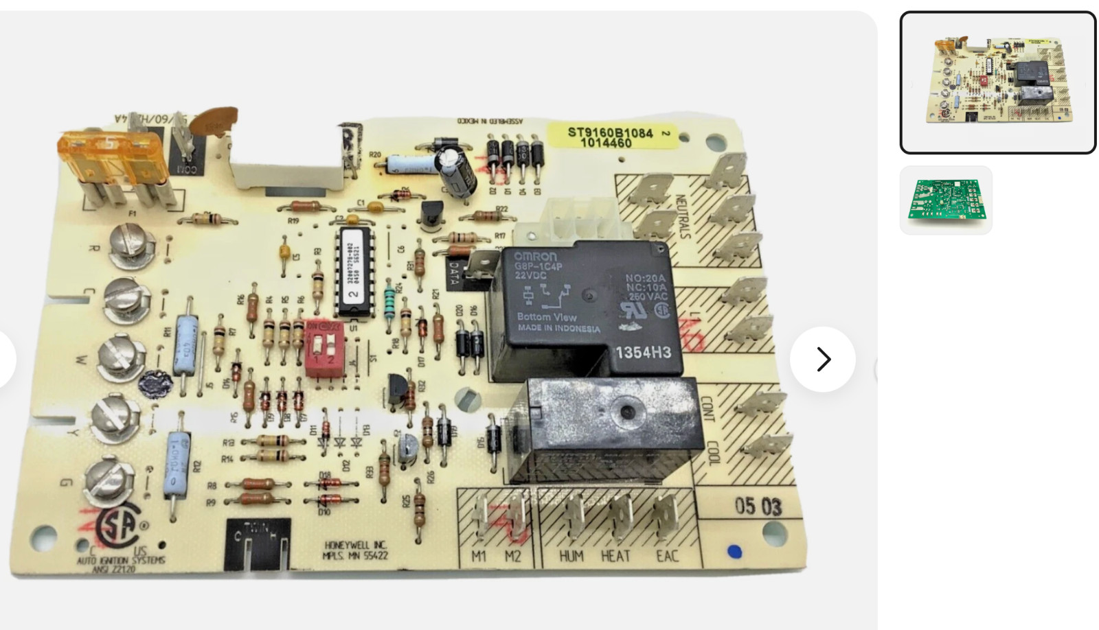 ST9160B 1084 GUARANTEED Honeywell ST9160B1084 Furnace Control Board 1014460