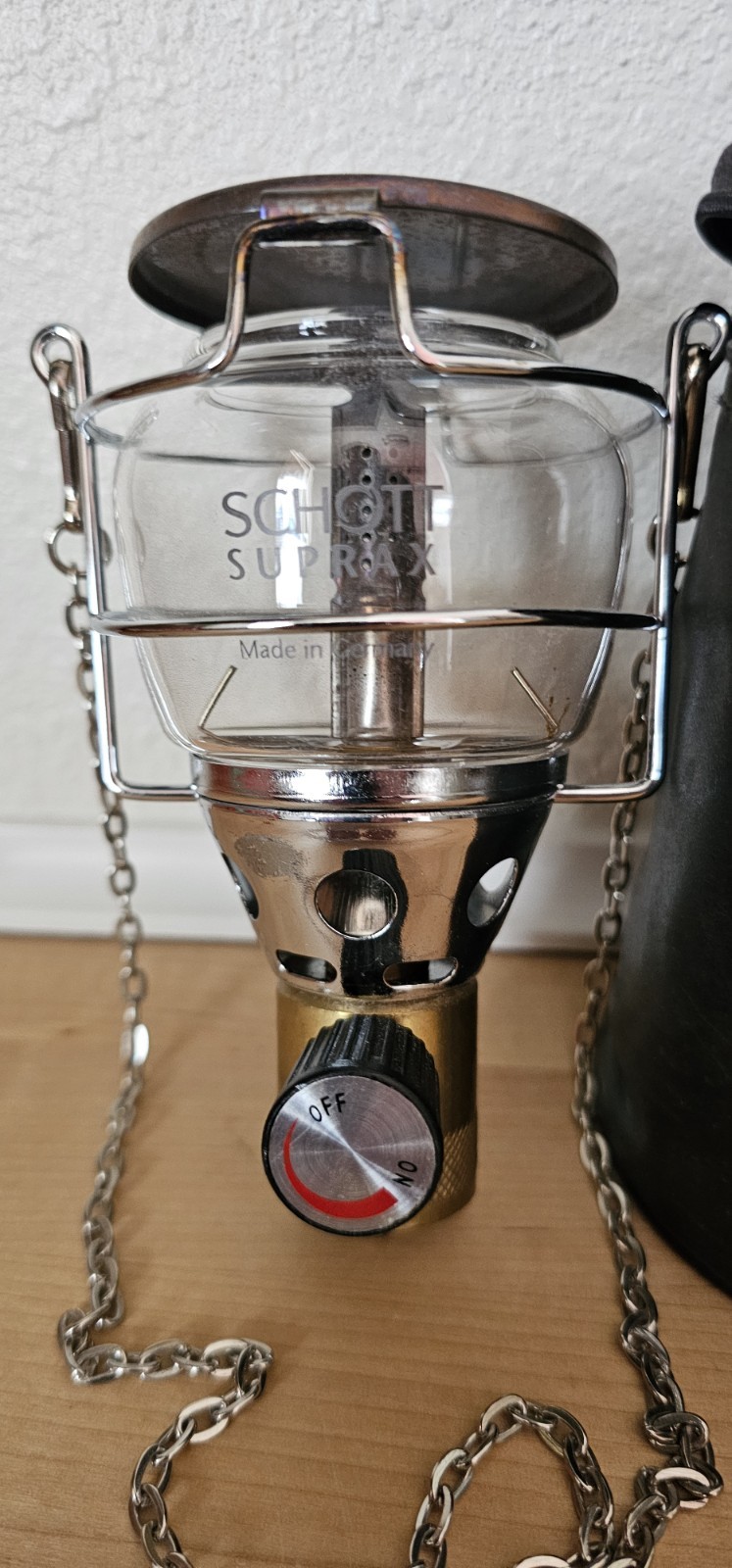 Schott Suprax Lantern Single Mantle, Back Packing, Propane, Made in Germany EUC