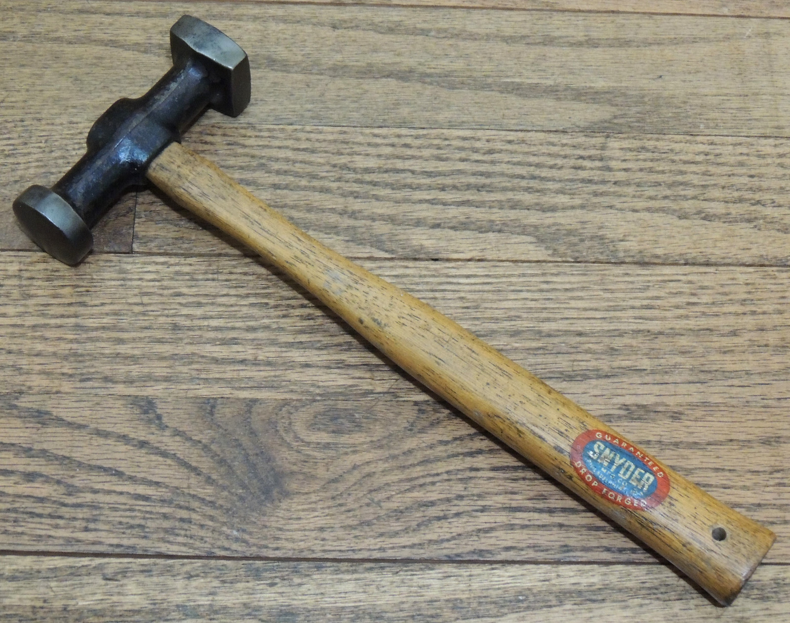 SNYDER Mfg. Co. BUMPING HAMMER w/ORIGINAL HANDLE-METALWORKING-AUTO BODY-FORMING