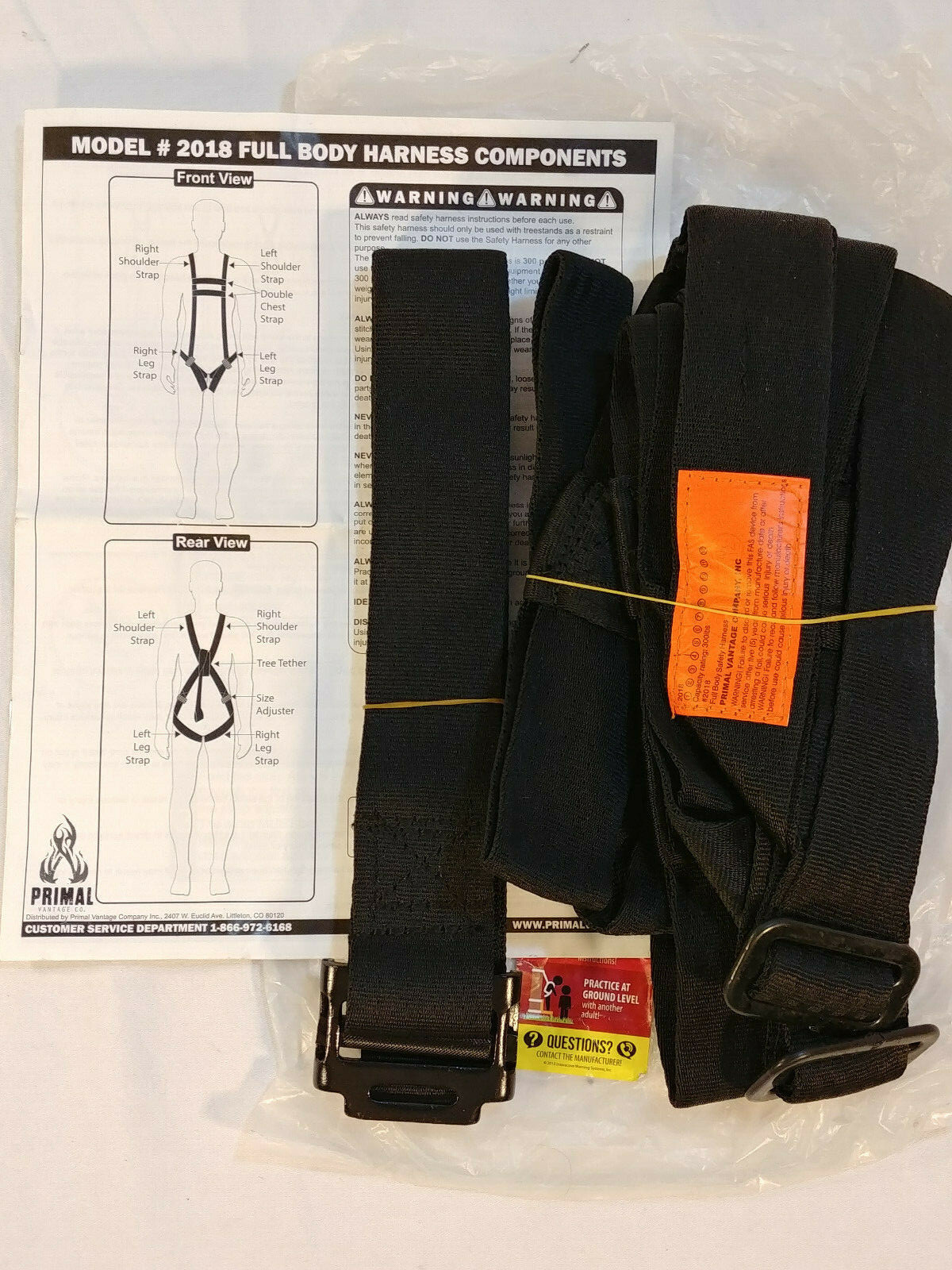 Full Body Harness Primal Vantage Model 2018 Tree Strap Tether Suspension Relief
