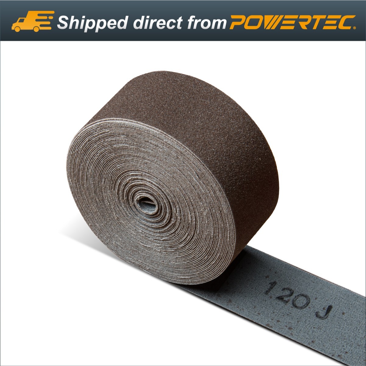 49000 120 Grit Emery Cloth Sanding Paper Roll, 1-1/2 Inch x 10 Yards