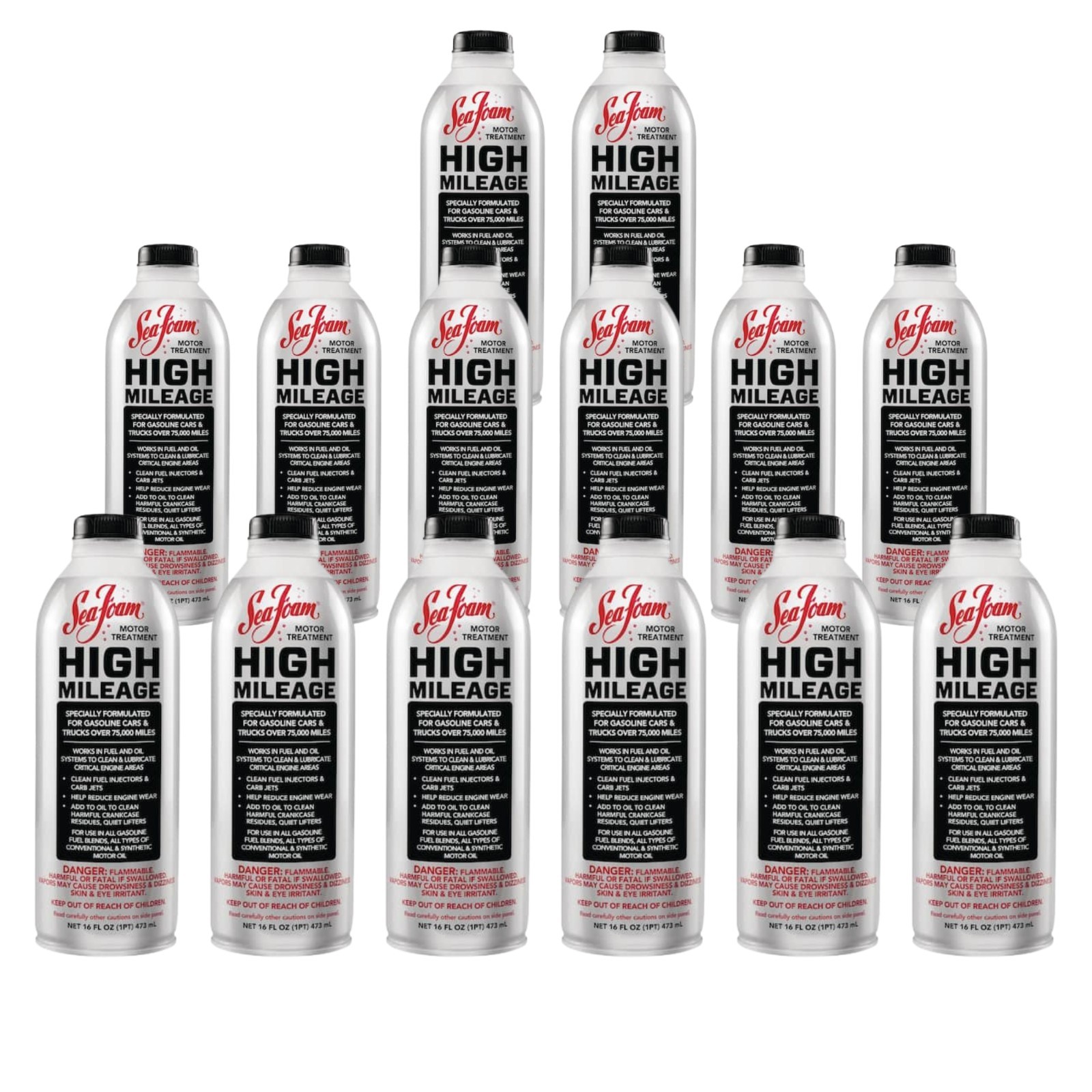 Sea Foam HM16 High Mileage Fuel Injector Cleaner 16oz HM-16 Pack of 12 Bulk Deal