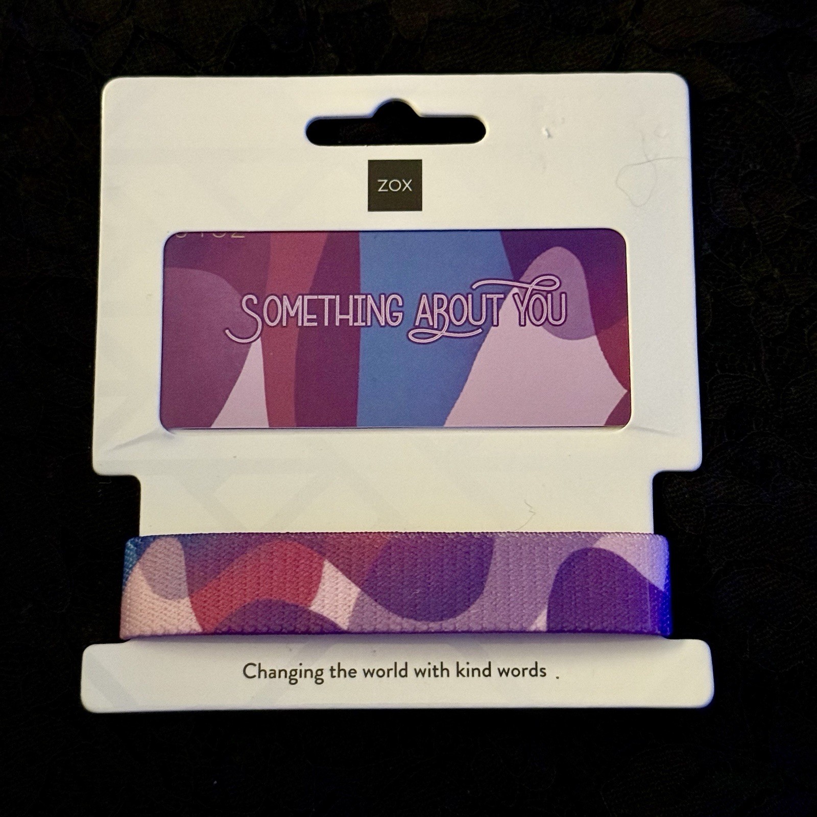 New ZOX Single *SOMETHING ABOUT YOU* Sz OS/MEDIUM - Reversible Wristband w/ Card