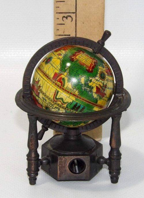 World Globe Die Cast Metal Collectible 2.5" Pencil Sharpener
